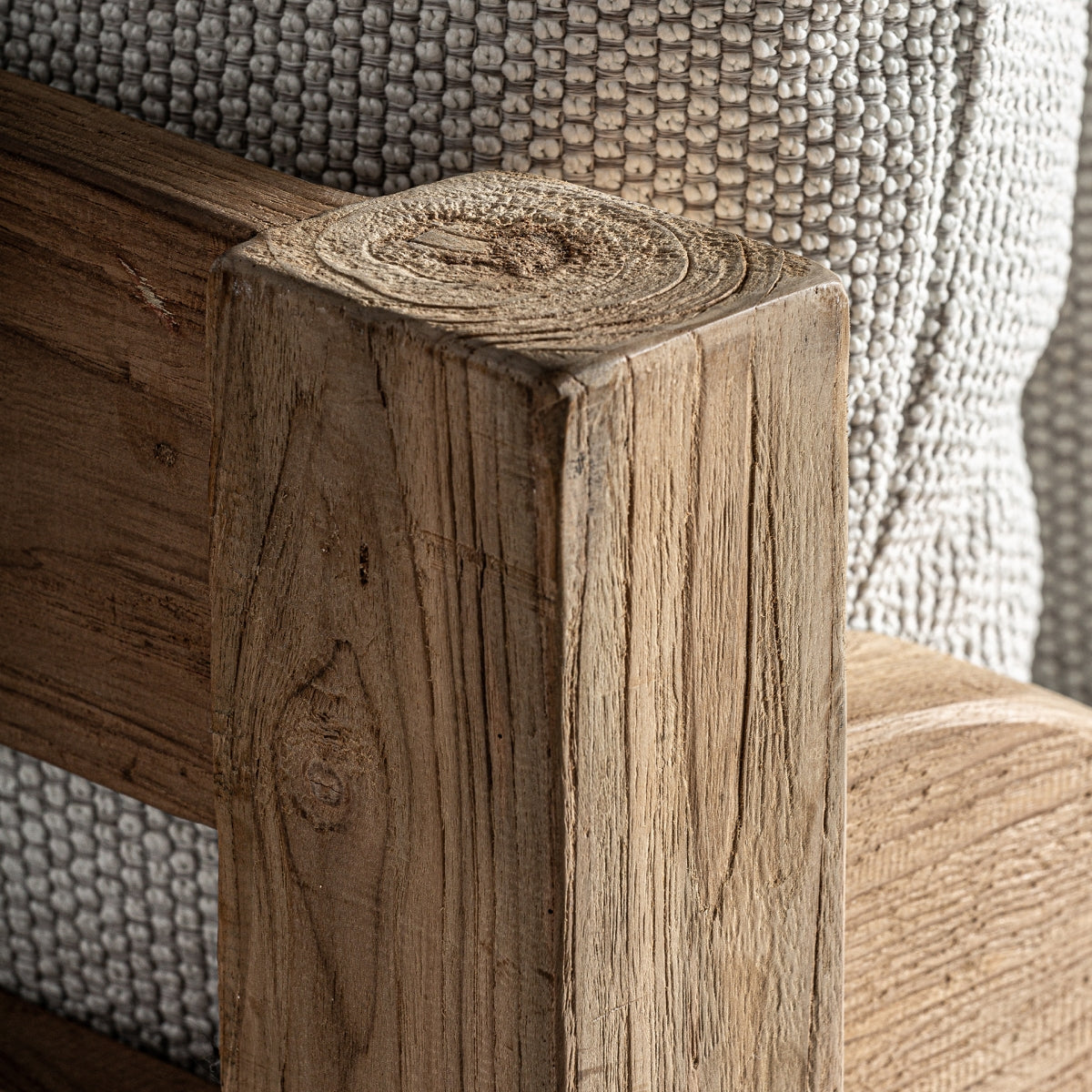 Fauteuil d'extérieur en tissu blanc