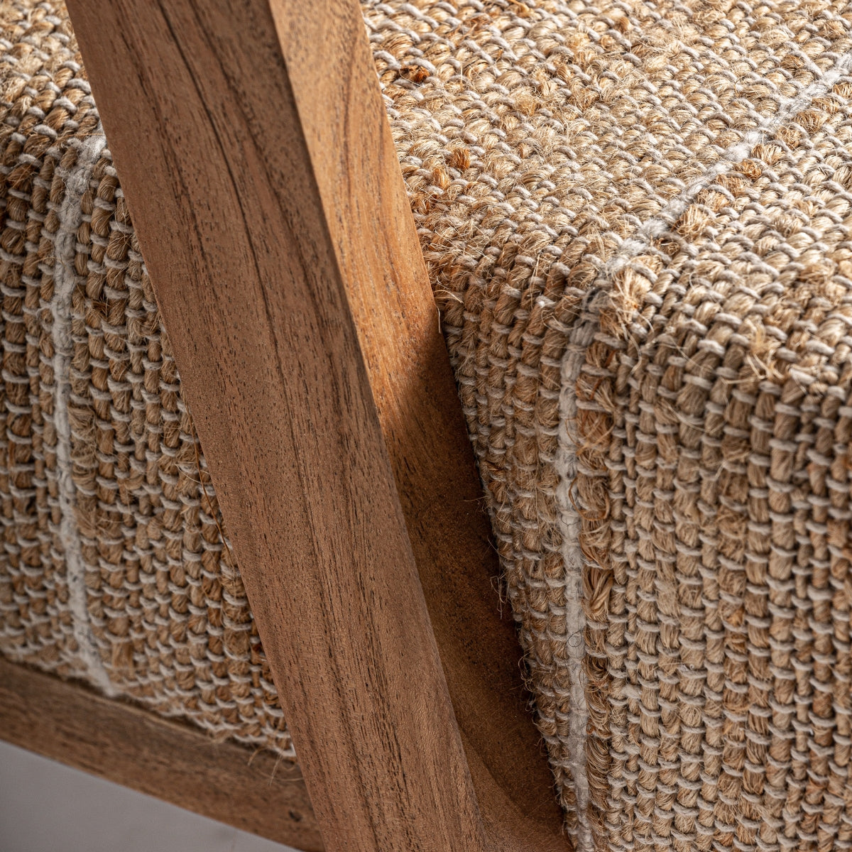 Fauteuil en tissu et fibre de chanvre