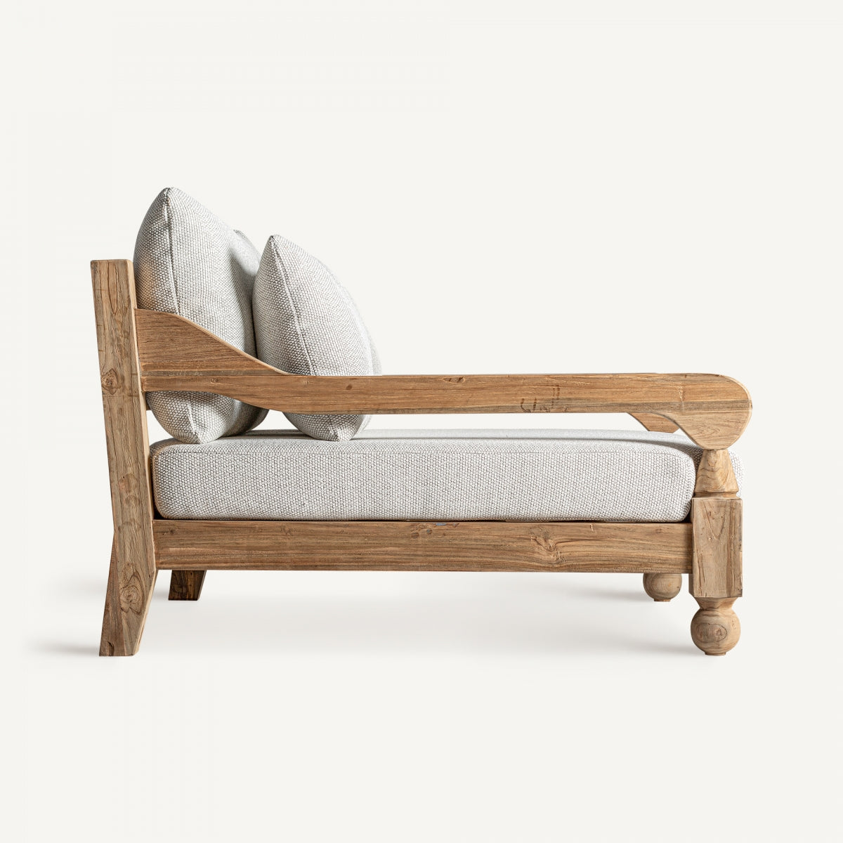Fauteuil d'extérieur en tissu blanc