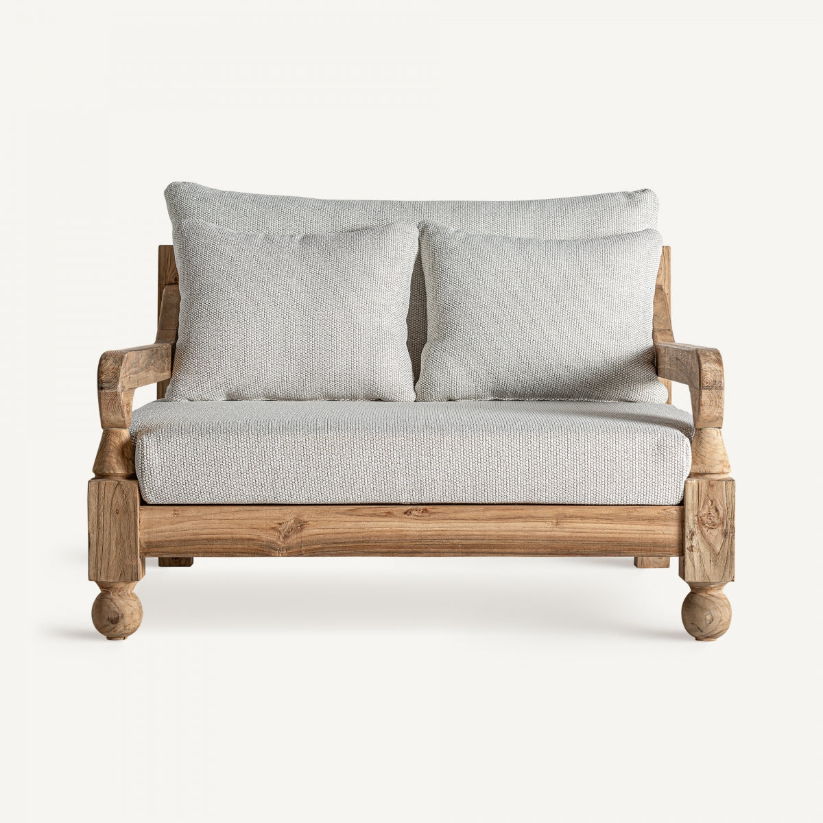 Fauteuil d'extérieur en tissu blanc