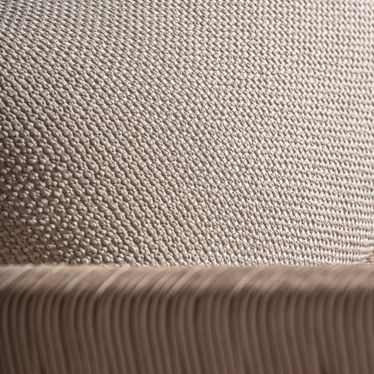 Canapé d'extérieur 3 places en tissu beige