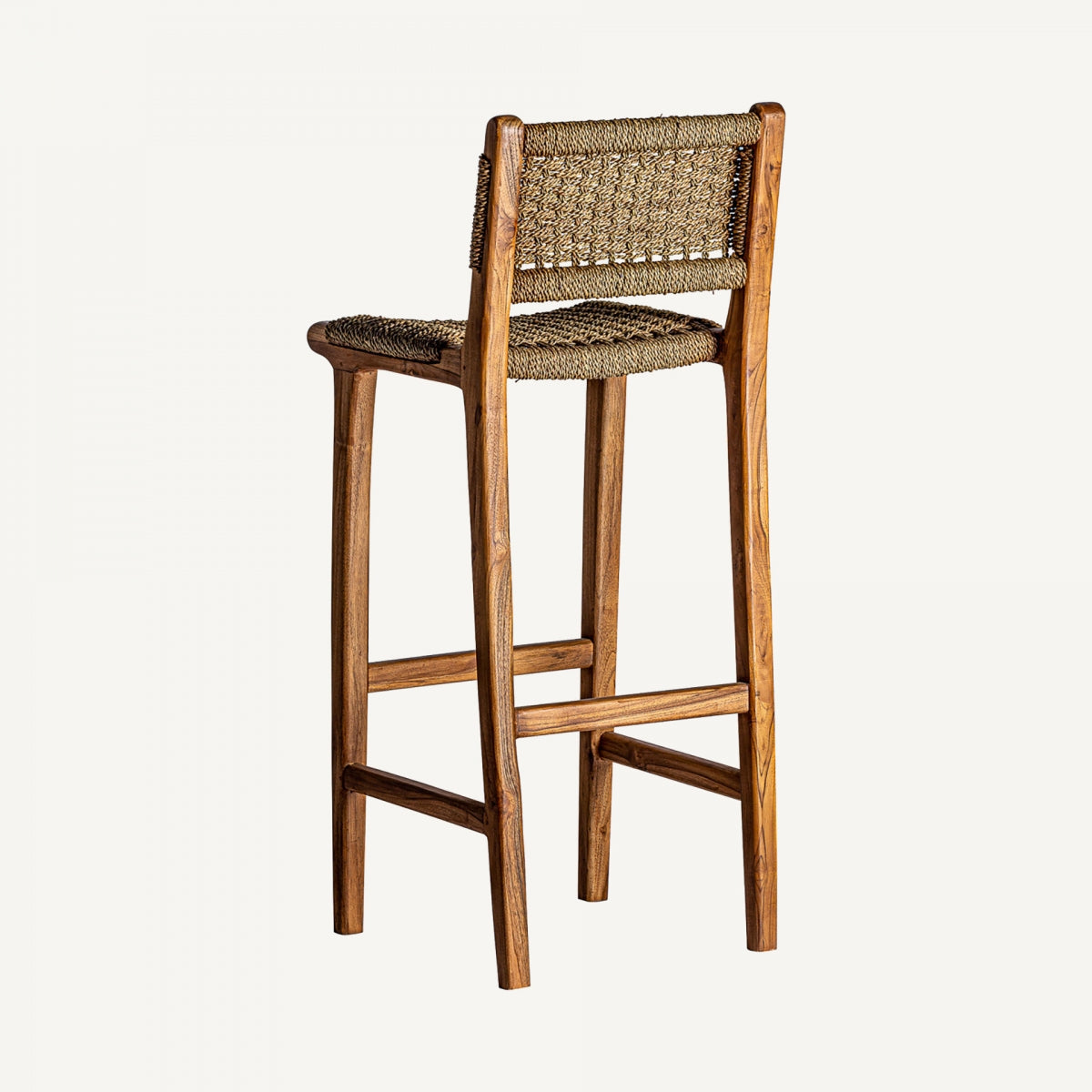 Chaise de bar en bois de teck
