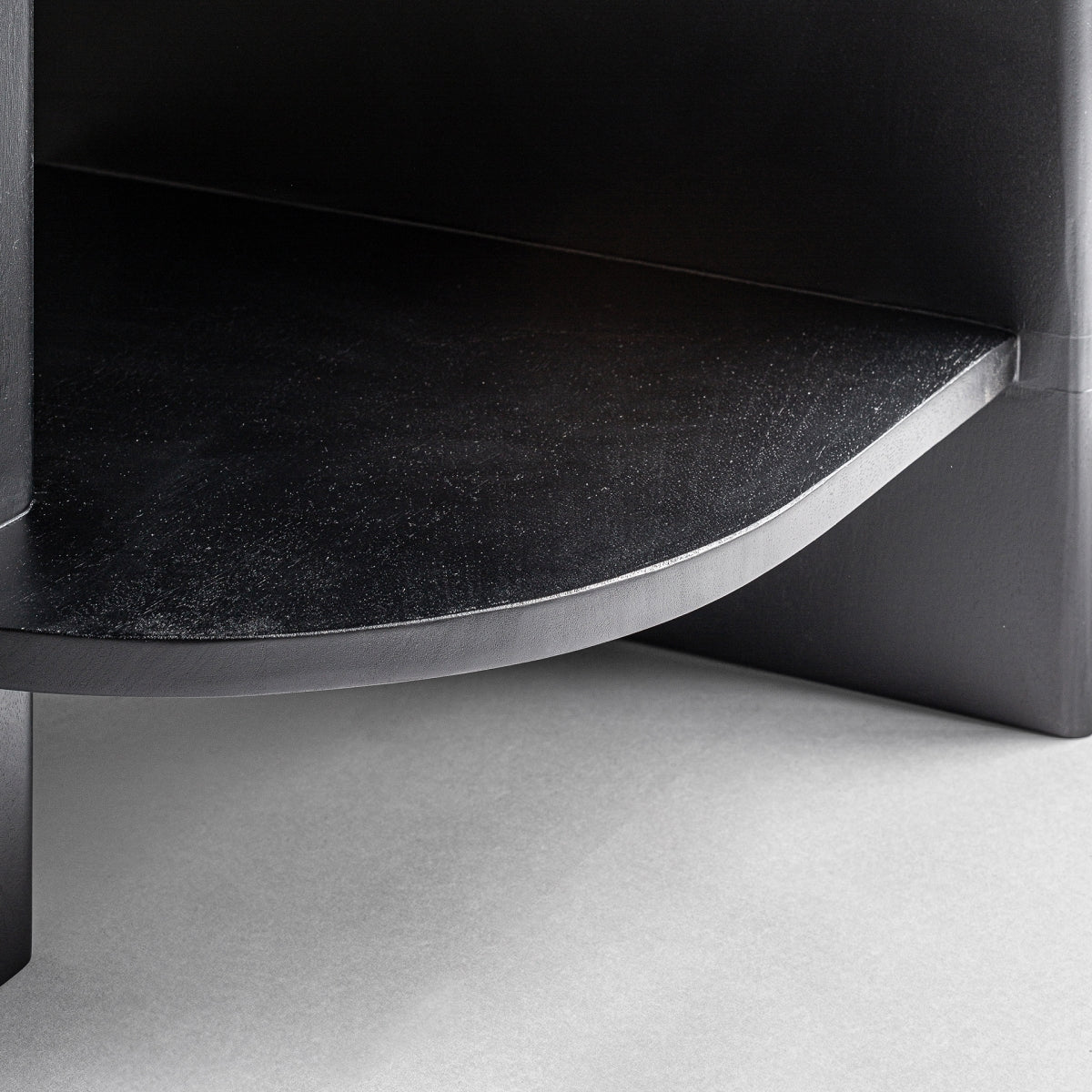 Console en manguier et marbre noir