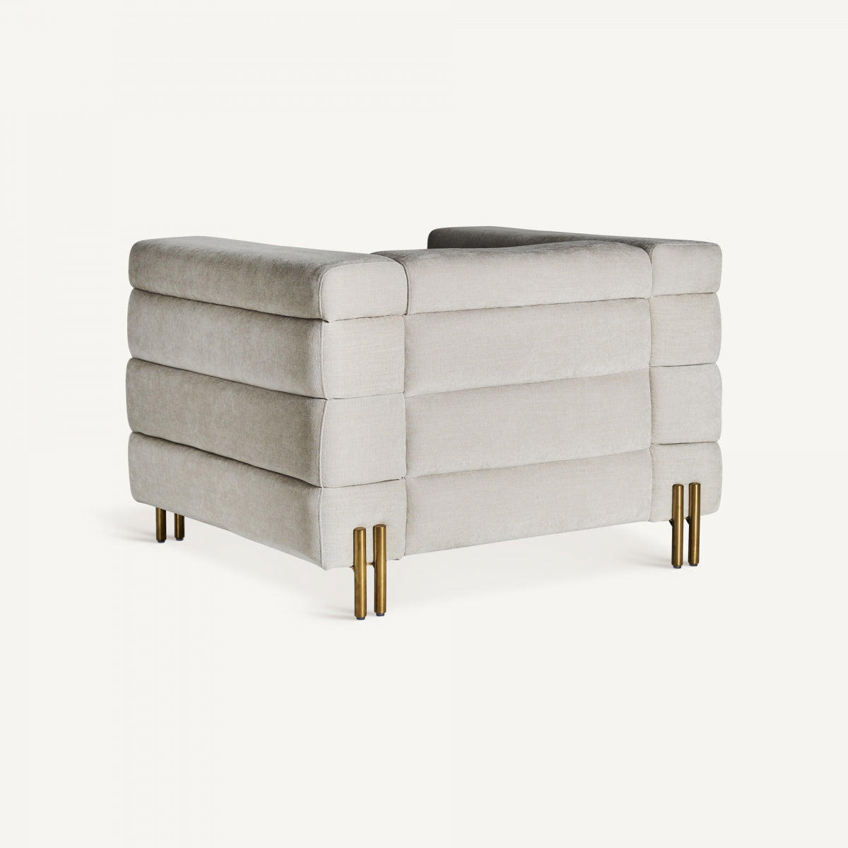 Fauteuil en tissu gris clair