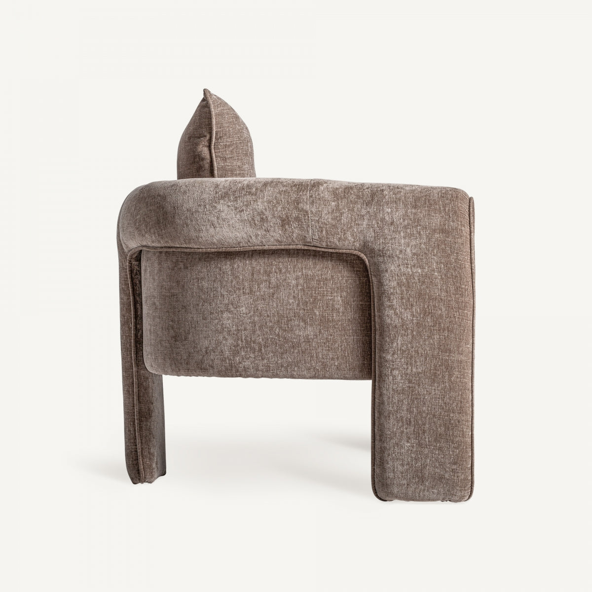 Fauteuil en tissu taupe
