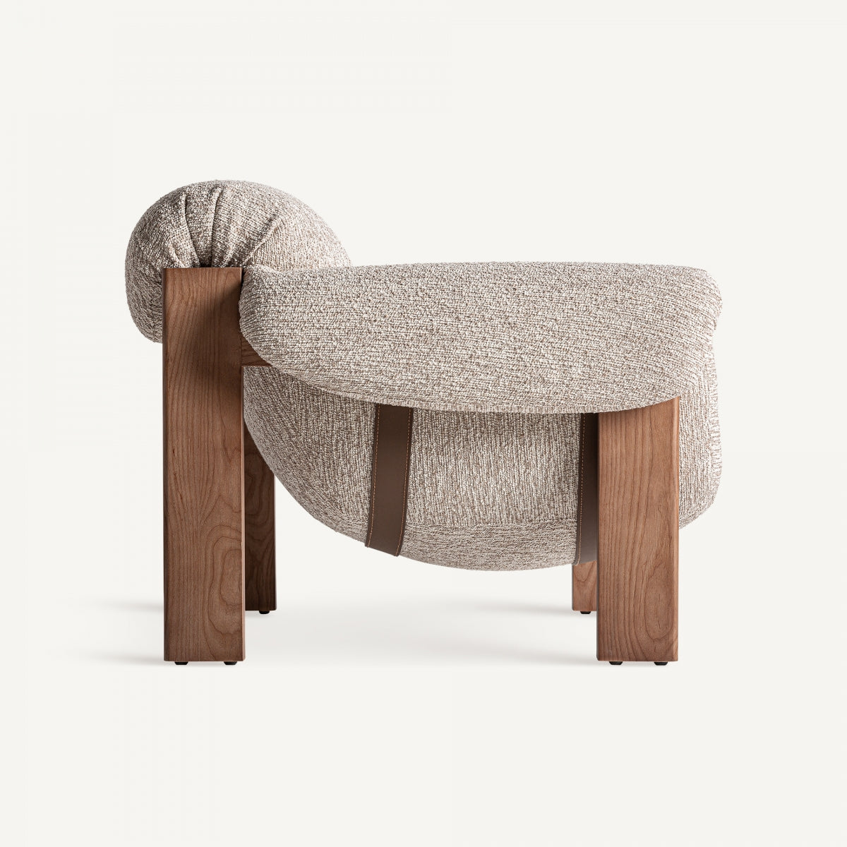 Fauteuil en tissu beige