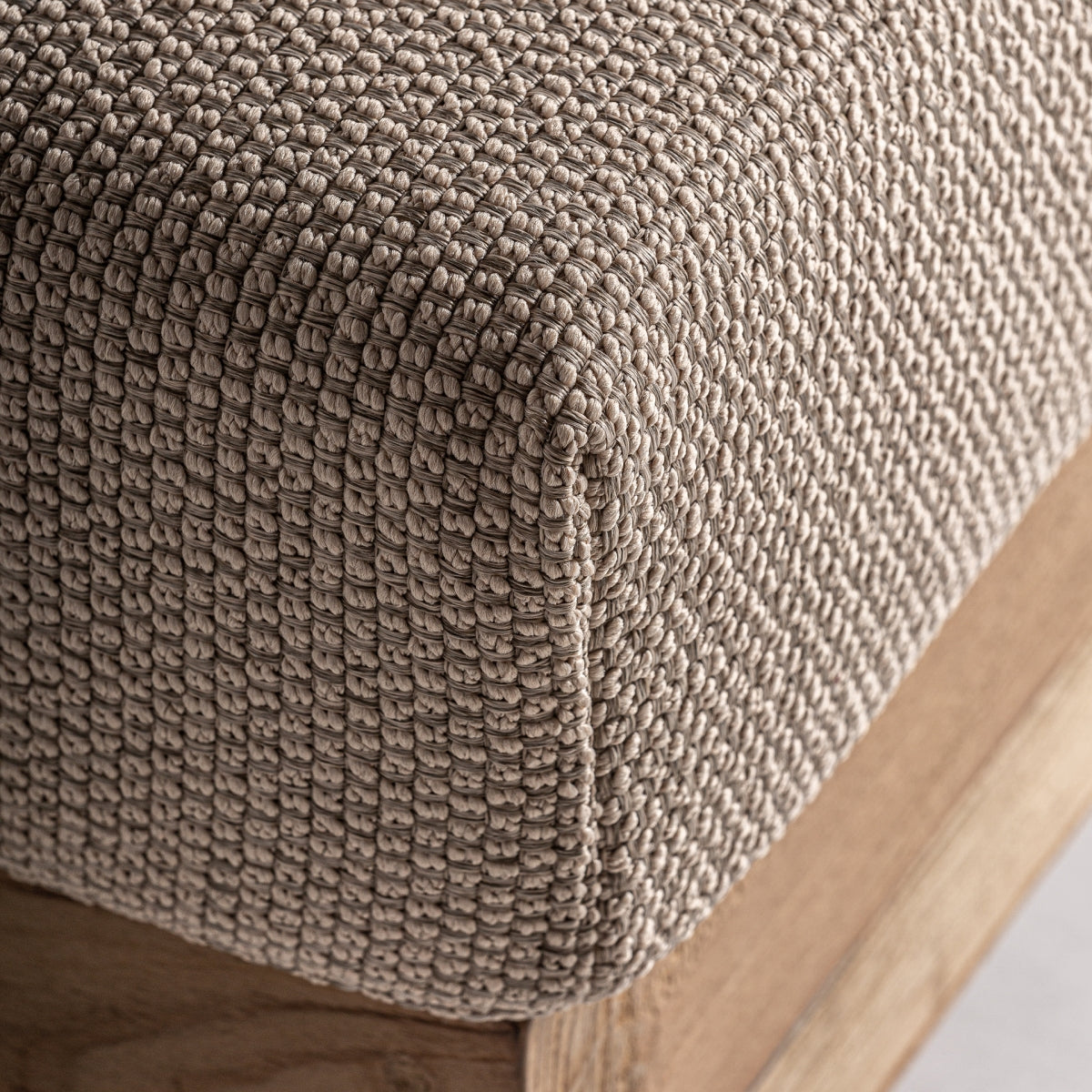 Chaise longue d'extérieur en tissu marron