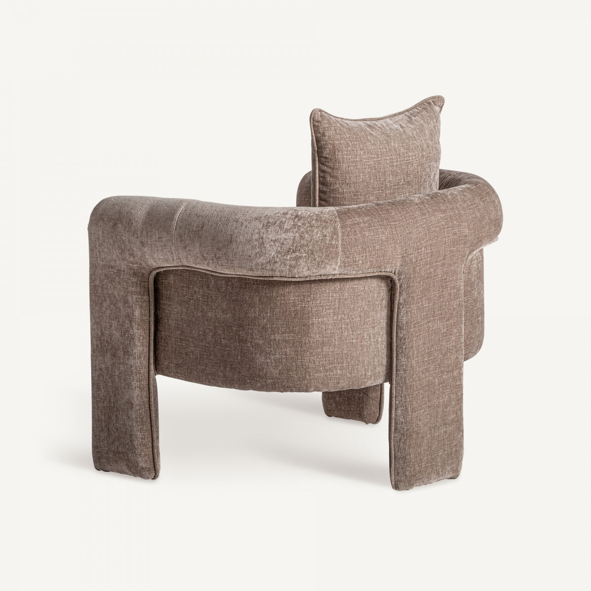 Fauteuil en tissu taupe