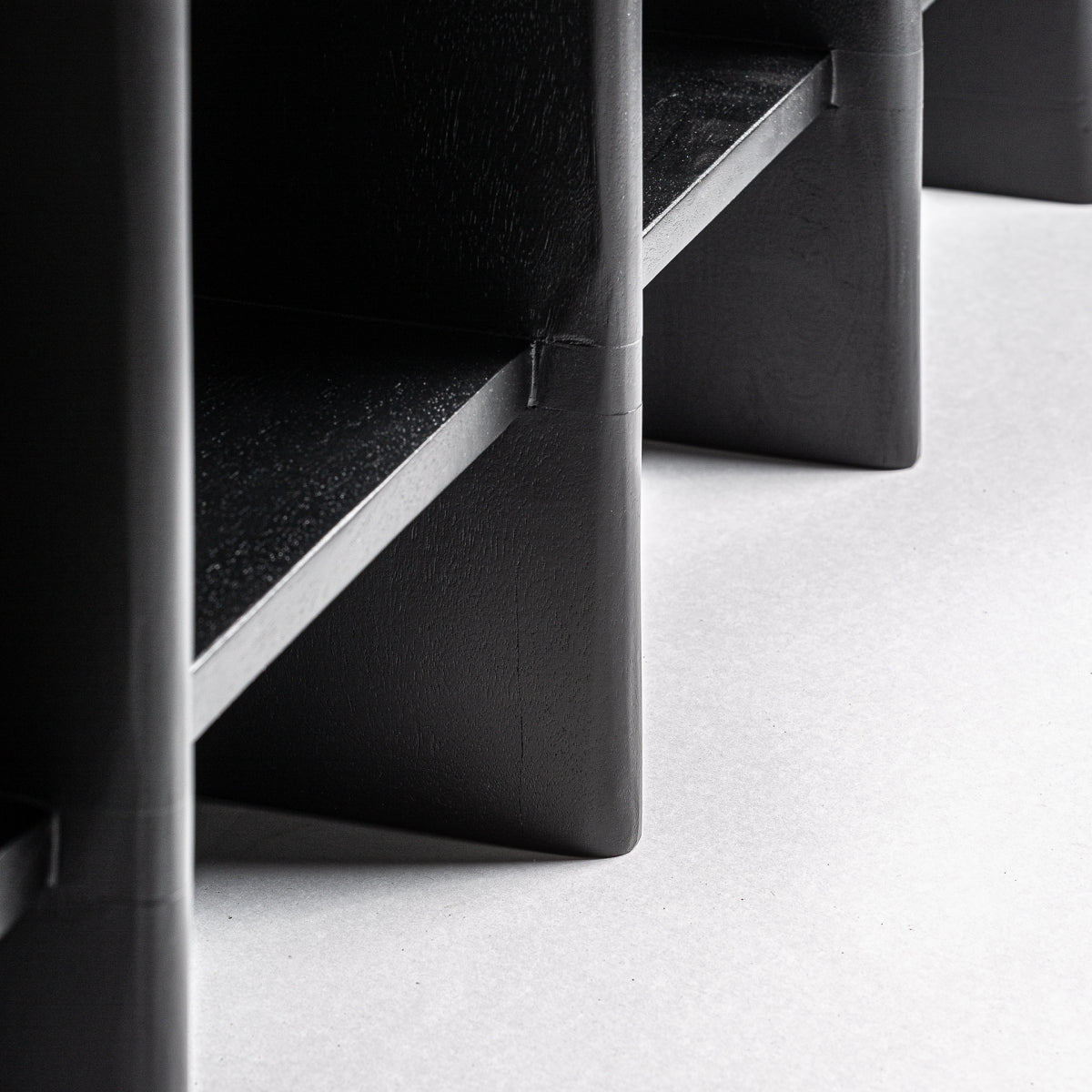 Console en manguier et marbre noir
