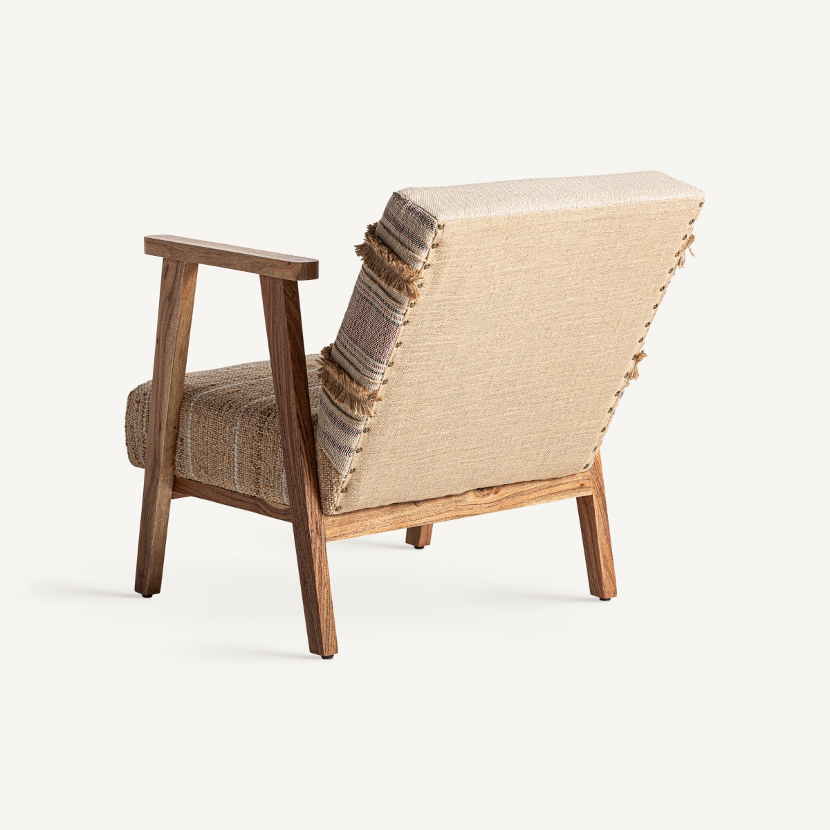 Fauteuil en tissu et fibre de chanvre