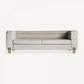 Canapé 3 places en tissu gris clair