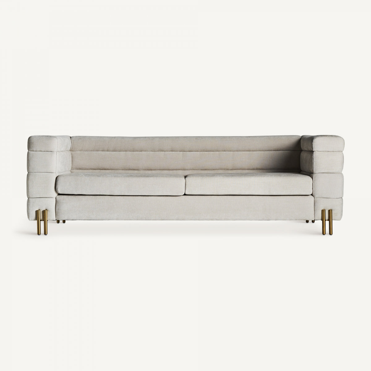 Canapé 3 places en tissu gris clair