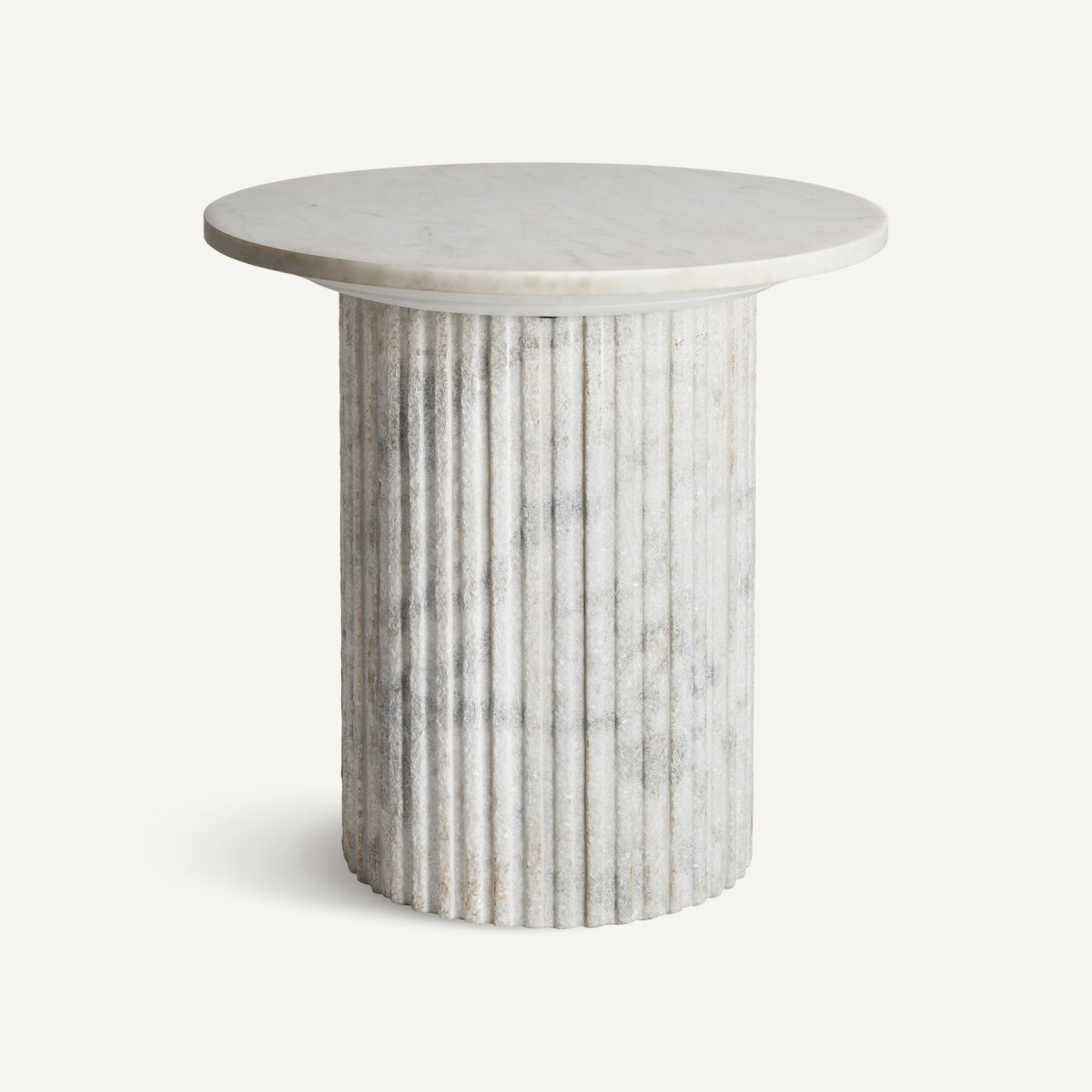 Table d'appoint en marbre blanc