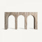 Console en travertin beige
