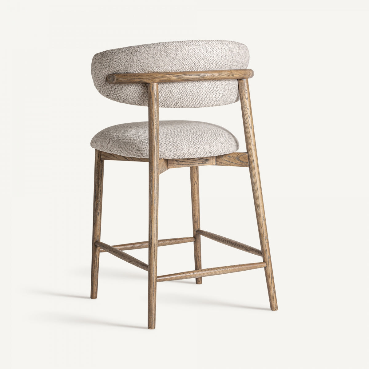 Tabouret de bar en tissu beige