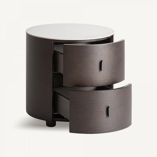 Table de chevet en bois marron
