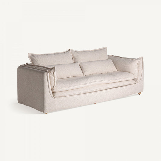 Canapé 3 places en tissu blanc cassé