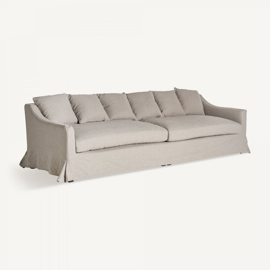 Canapé 4 places en lin beige
