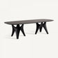 Table de salle à manger rectangulaire en chêne noir