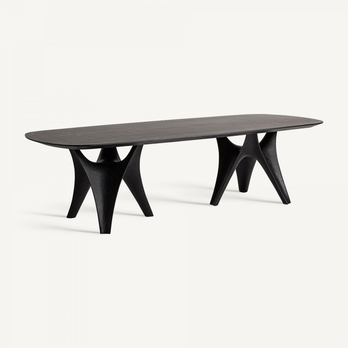 Table de salle à manger rectangulaire en chêne noir