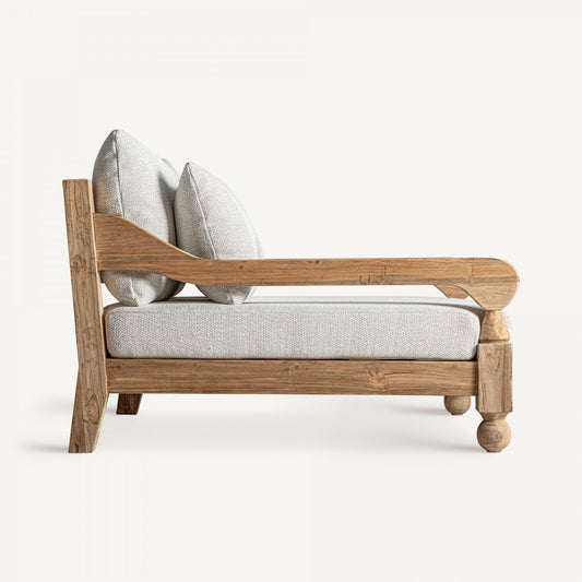 Fauteuil d'extérieur en tissu blanc