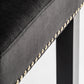 Chaise de bar capitonnée en velours noir