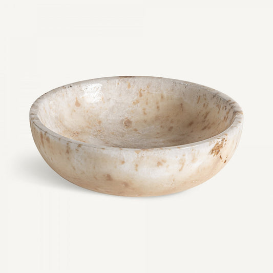Vide-poches en onyx beige