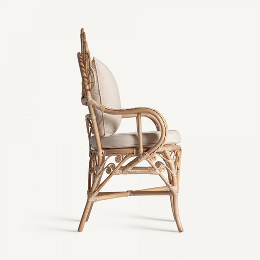 Chaise de salle à manger en rotin naturel