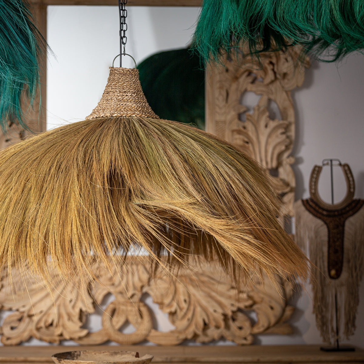Lustre en fibre naturelle