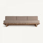 Canapé d'extérieur 4 places en tissu marron