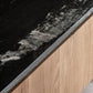 Meuble TV en chêne et marbre noir