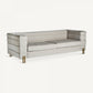 Canapé 3 places en tissu gris clair