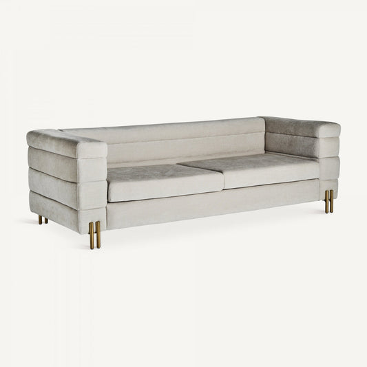 Canapé 3 places en tissu gris clair