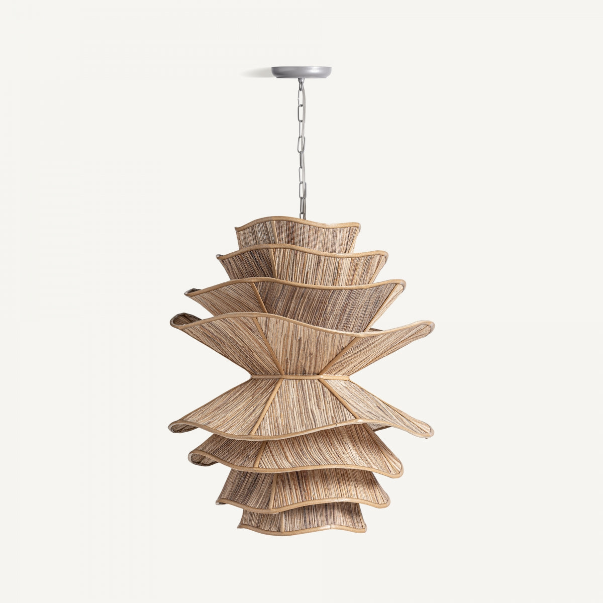 Lustre en bois de coco