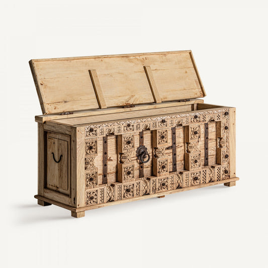 Meuble TV artisanal en bois de manguier