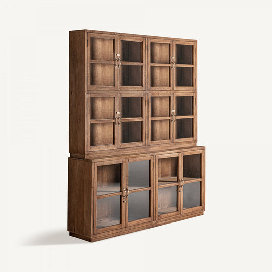 Vitrine en bois tropical
