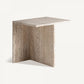 Table d'appoint en travertin beige