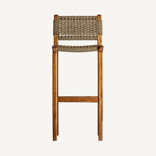 Chaise de bar en bois de teck