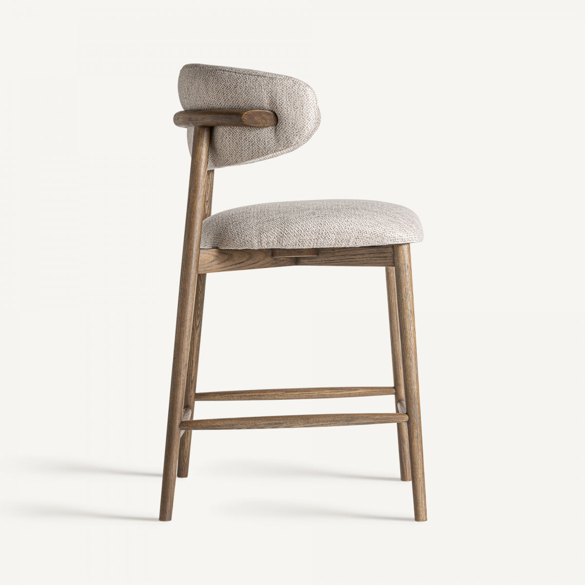 Tabouret de bar en tissu beige