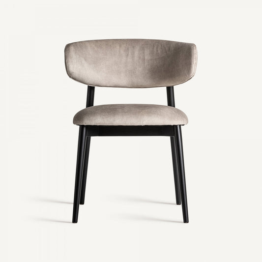 Chaise de salle à manger en tissu taupe