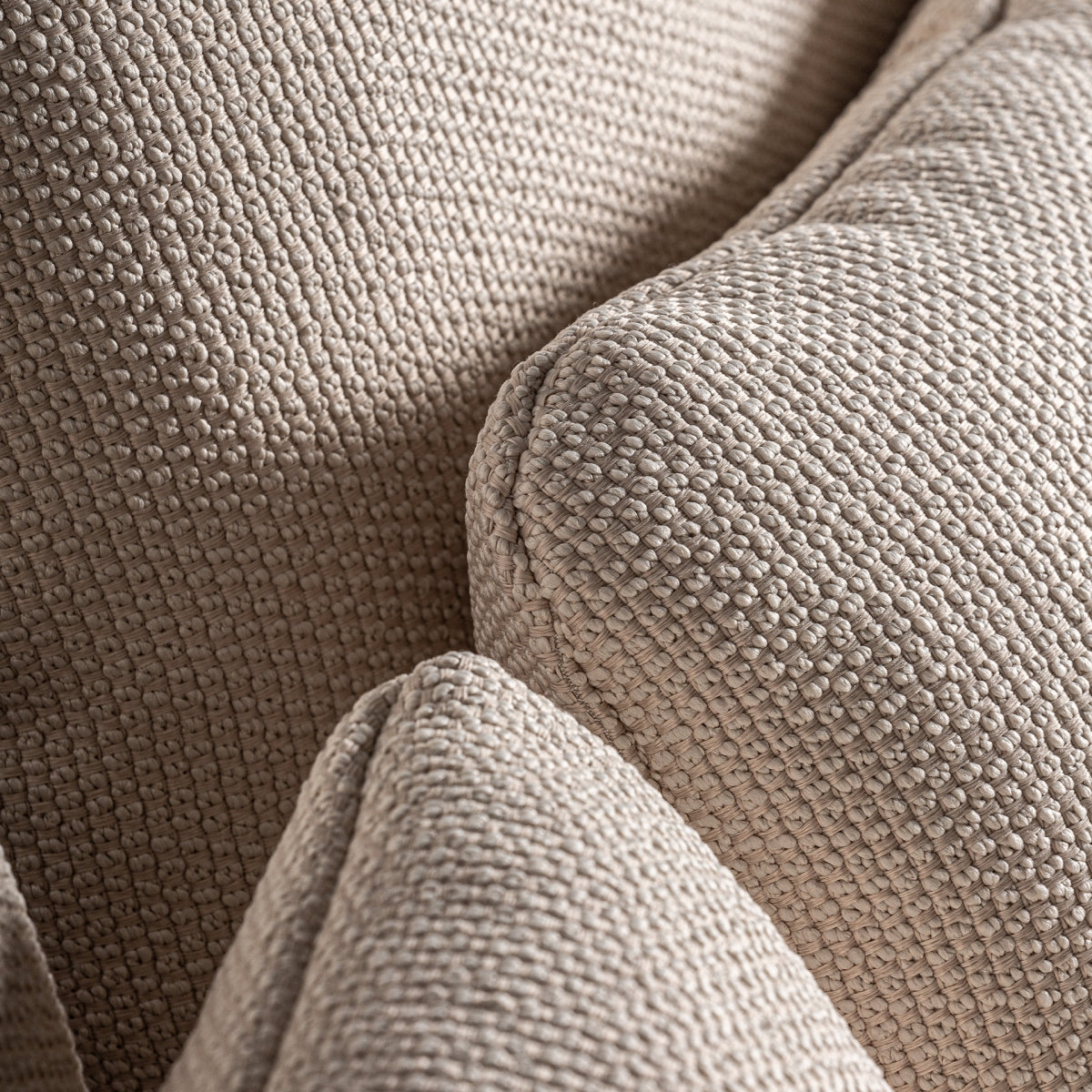 Canapé d'extérieur 3 places en tissu beige