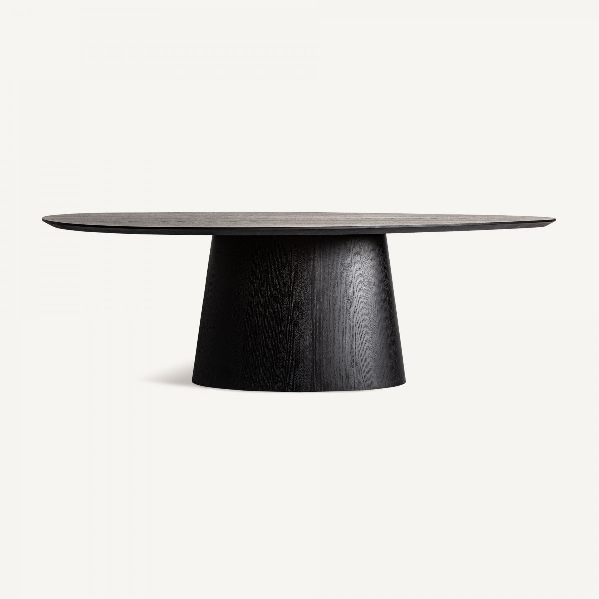 Table de salle à manger ovale en chêne noir