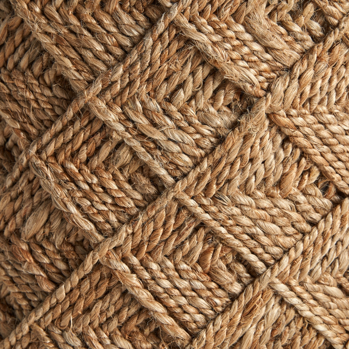 Pouf rond en jute marron