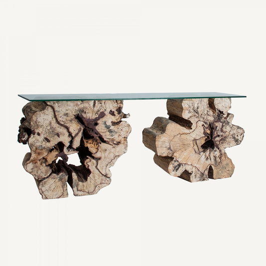 Console en bois tropical