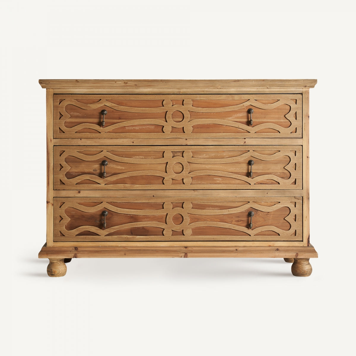 Commode en bois d'orme marron