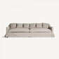 Canapé 4 places en lin beige