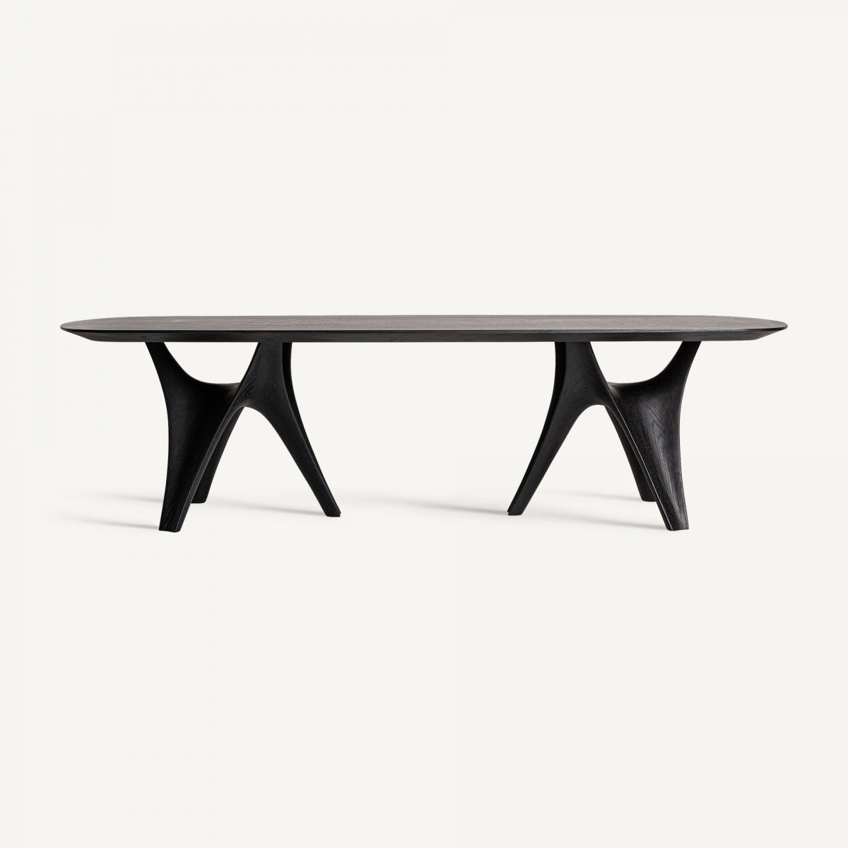 Table de salle à manger rectangulaire en chêne noir