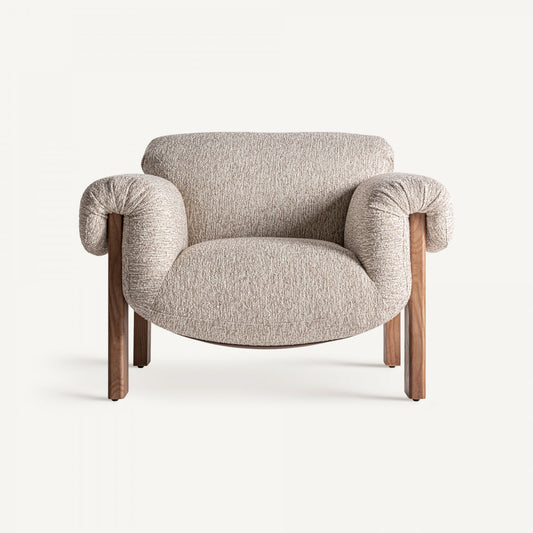 Fauteuil en tissu beige