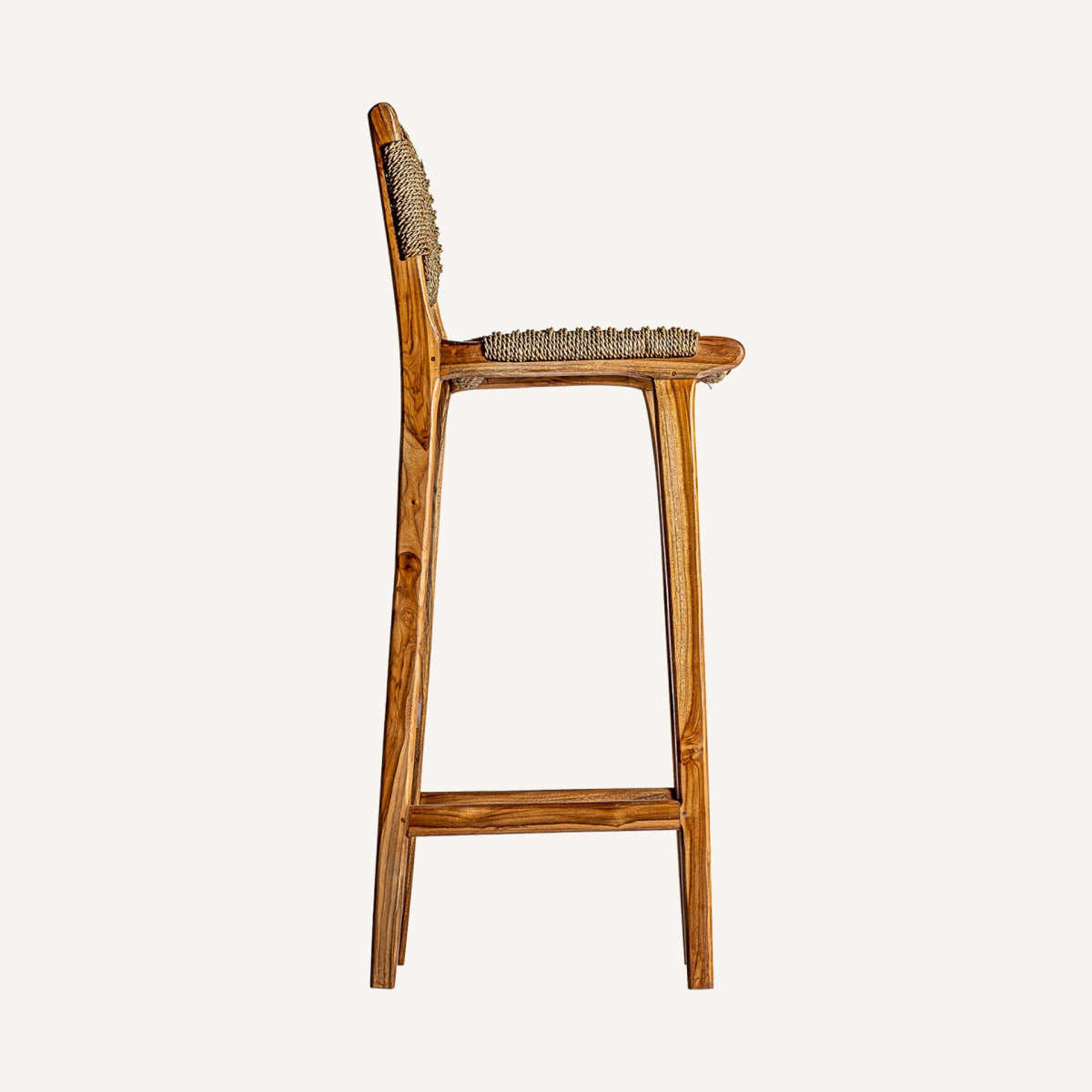 Chaise de bar en bois de teck